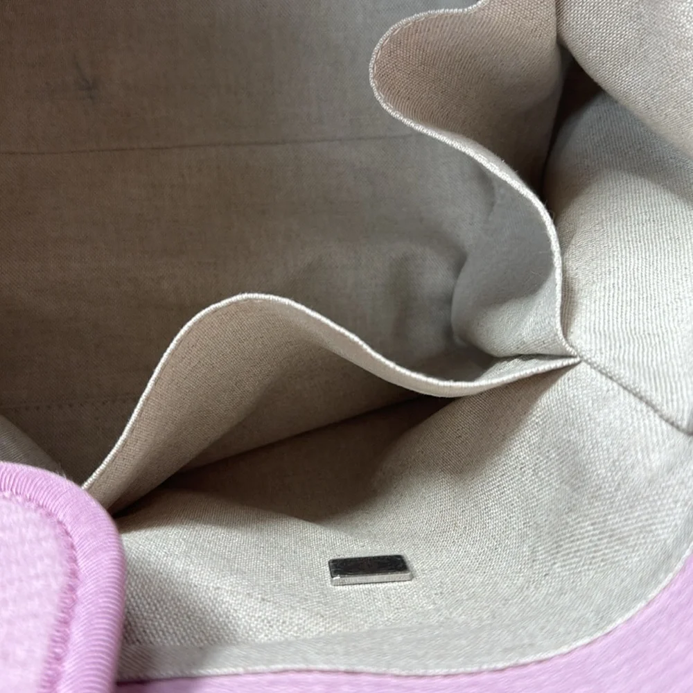 Chanel 22s pink deauville tote beach travel bag with pouch and box large pastel - Picture 13 of 16